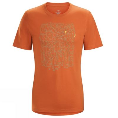 Playeras Arc'teryx Block S/S Hombre Naranjas - Chile FNZ658743